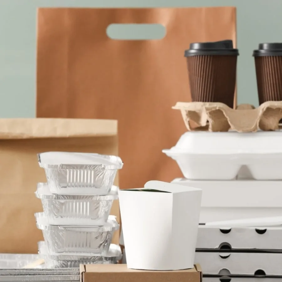 Togo containers on the counter delivered by St Pete Shopping Company-min